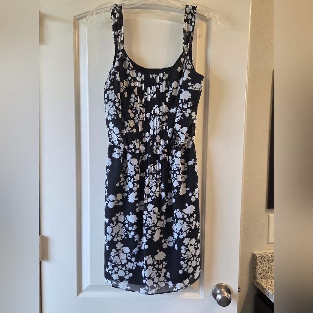 Black and White Floral Dress